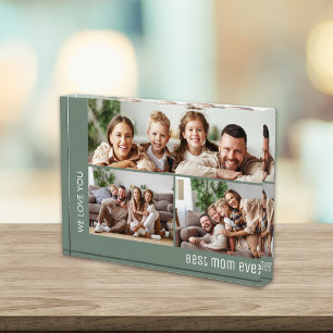 Best Mum Ever 3 Photos Sage Green Mother's Day