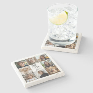 Best Mum Ever 8 Photo Collage Throw Pillow Stone Coaster