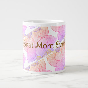 "Best Mum Ever" Artistic Floral Jumbo Mug