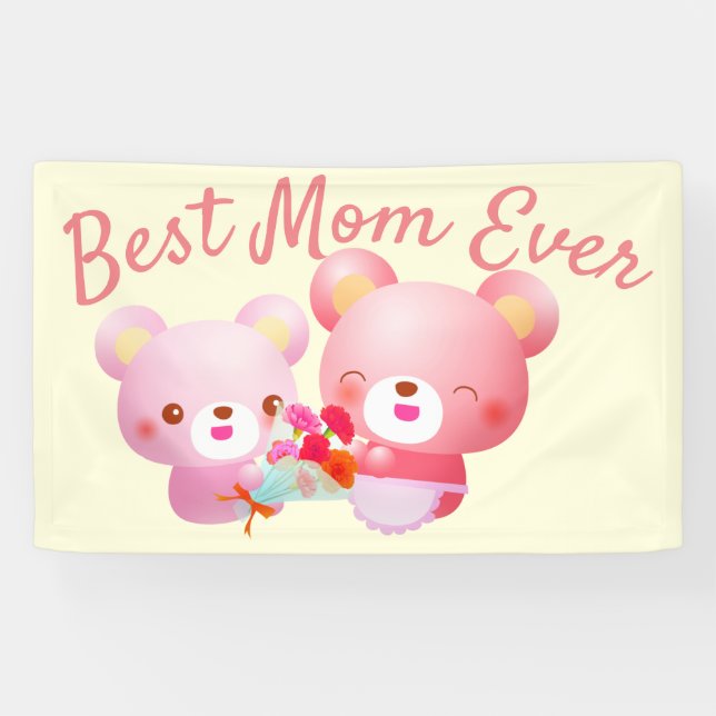 Best Mum Ever Bears Banner (Horizontal)