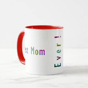 Best Mum Ever, Best Dad Ever in Fun Spring Colours Mug
