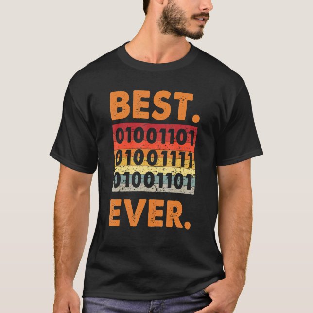 Best Mum Ever Binary Code Coder Developer Software T-Shirt (Front)