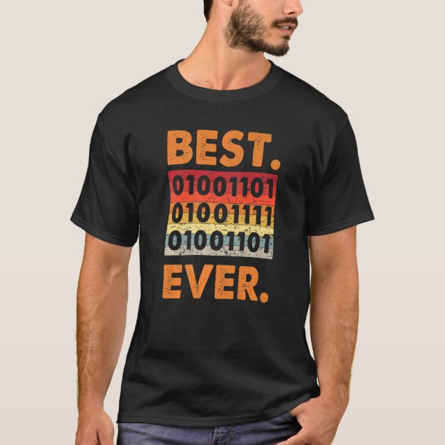 Best Mum Ever Binary Code Coder Developer Software T-Shirt (Front)