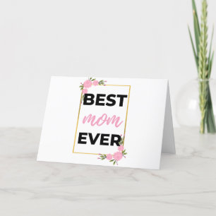 Best Mum Ever black Holiday Card
