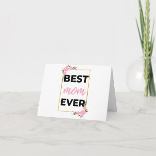 Best Mum Ever black Holiday Card