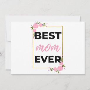 Best Mum Ever black Holiday Card