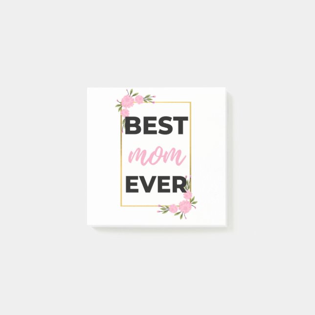 Best Mum Ever black Post-it Notes (Front)
