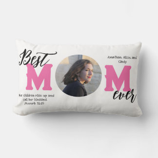 Best Mum Ever Blessed Mother's Photo Throw Pillow