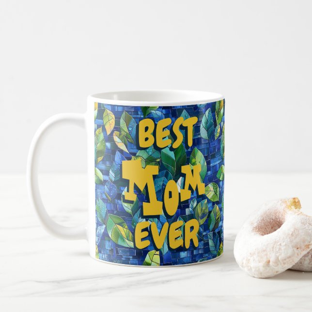 Best Mum Ever Blue Coffee Mug (With Donut)