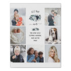 Best Mum Ever | Blue Peonies Floral Photo Grid