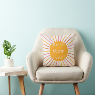 Best Mum Ever Boho Retro Sun Cushion