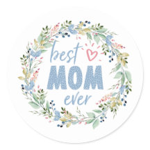 Best Mum Ever Botanical Wreath Mothers Day