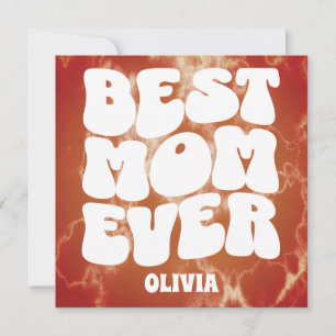 Best Mum Ever Brown Tie Dye Mother's Day Card