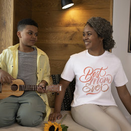 Best Mum Ever Brush Calligraphy T-Shirt