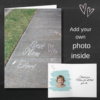 Best Mum Ever Chalk Art Mother's Day Photo Card