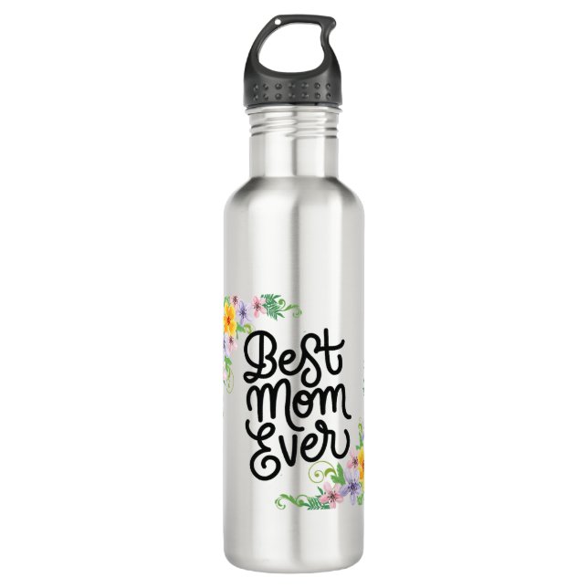 Best Mum Ever Colourful 710 Ml Water Bottle (Front)