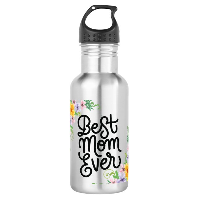 Best Mum Ever Colourful 710 Ml Water Bottle (Front)