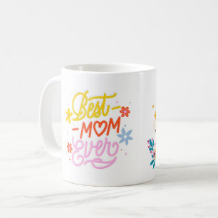 🌈 Best Mum Ever – Colourful Cartoon Hug Mug 🌈