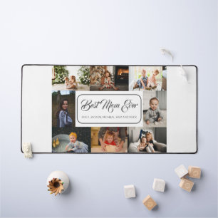 Best Mum Ever Custom 8 Photo Collage Desk Mat