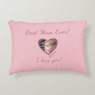 Best Mum Ever Custom Kids Photo Template Decorative Cushion