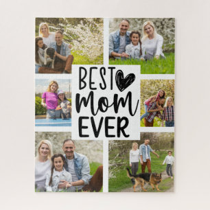 Best Mum Ever Custom Multi Photo Keepsake Jigsaw Puzzle
