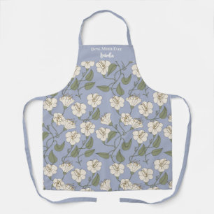 Best Mum Ever Custom Name Vintage Botanical Apron