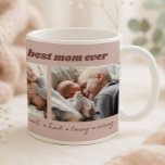 Best Mum Ever Custom Photo Coffee Mug<br><div class="desc">Show your mum how much you love her with this custom personalised photo mug. The mug features the words "best mum ever" with three photos and words that describe your mum. This mug is sure to put a smile on her face and maybe a tear of joy in her eye....</div>