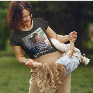 Best Mum Ever, Custom photo Mothers Day Gift T-Shirt