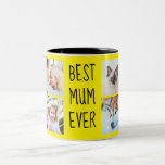 Best Mum Ever Custom Photo Mug<br><div class="desc">Give it as gift to your mum! Photo Grid bright playful yellow gender neutral Handwritten Text Two-Tone Coffee Mug
Best Mum Ever Custom Photo Mug</div>