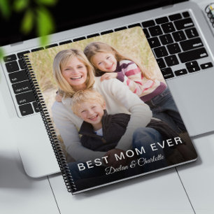 best mum ever custom photo personalised name notebook