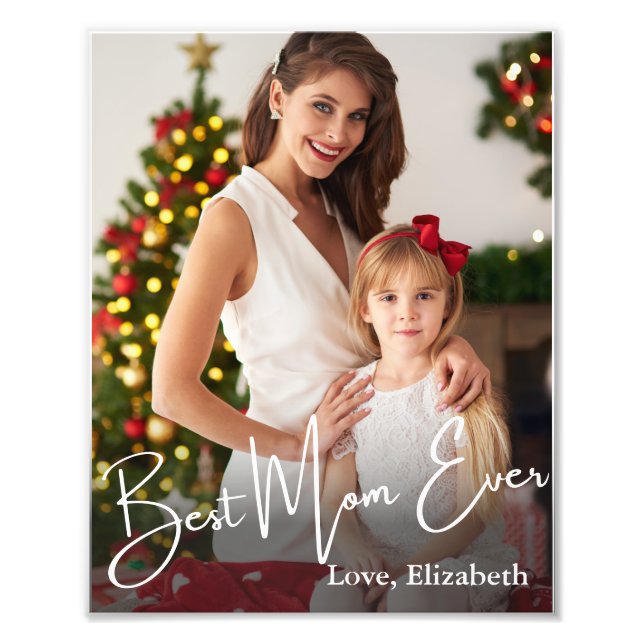 Best Mum Ever Custom Photo Print (Front)