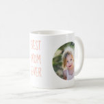 Best Mum Ever Custom Pink two Photo Mug<br><div class="desc">Personalise this cute mug and give it as gift for your mother! Best mum ever, handwritten, cute, feminine blush pink and white, round photos, elegant, modern, stylish, simple, trendy, handwritten, hearts, love, matching heart, personal photos display, love, mothers day, mum, photo grid, collage. Best Mum Ever Custom girly delicate two...</div>