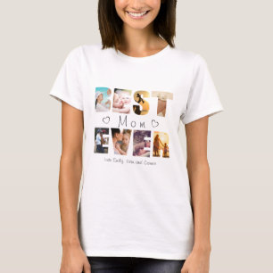 Best mum ever custom text photo  T-Shirt