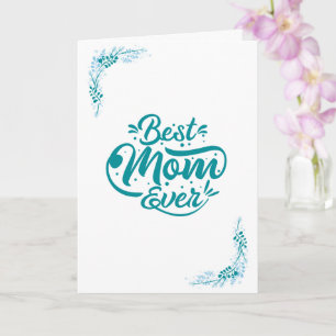 Best Mum Ever Custom- With Love & Names Card