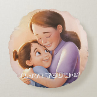 Best Mum Ever Customise Family Photo Round Cushion