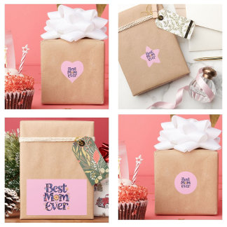 Best Mum Ever Cute Flowers Mother's Day Square Sticker