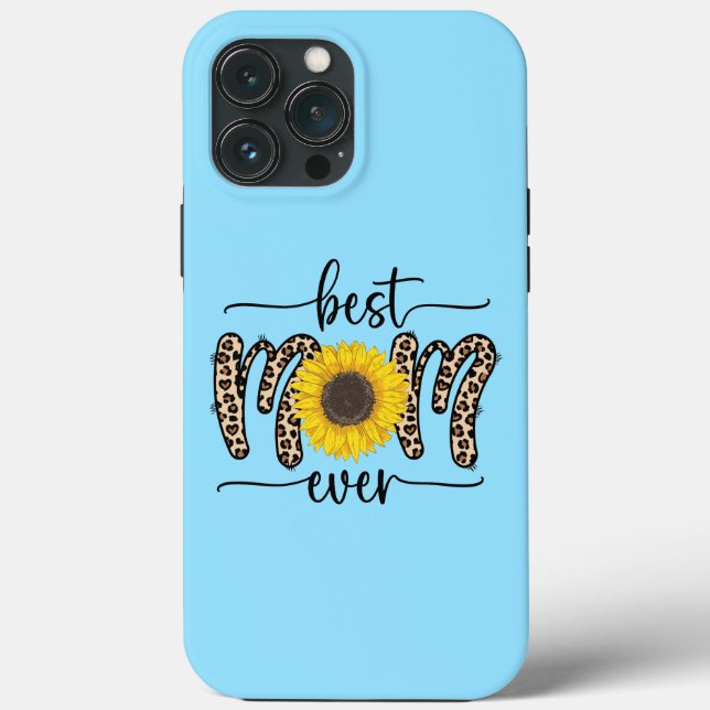 Best Mum Ever Cute Sunflower Blue Case-Mate iPhone Case (Back)
