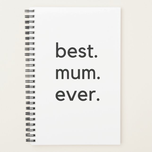 best mum ever dark planner (Front)