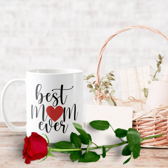 Best Mum Ever Decorative Script with Heart Coffee Mug (Creator Uploaded)