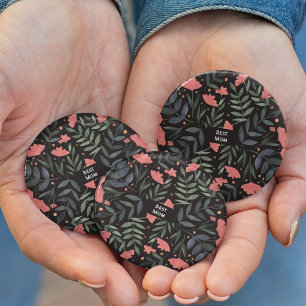 Best mum ever elegant retro magical garden 3 cm round badge