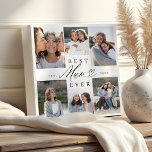 Best Mum Ever Elegant Script Heart Photo Collage Faux Canvas Print<br><div class="desc">Give your mum a gift she'll treasure forever with our best mum ever, mum script photo collage faux canvas. This memorable canvas features a 6-photo collage layout, allowing you to showcase your favourite memories together. The stylish "Mum" script and heart are beautifully placed in the centre, making this canvas a...</div>