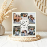Best Mum Ever Elegant Script Heart Photo Collage Plaque<br><div class="desc">Give your mum a gift she'll treasure forever with our best mum ever, mum script photo collage plaque. This memorable plaque features a 6 -photo collage layout, allowing you to showcase your favourite memories together. The stylish "Mum" script and heart is beautifully placed in the centre, making this mug a...</div>