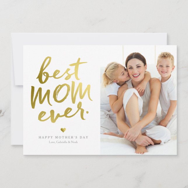 Best Mum Ever | Faux Gold Foil (Front)