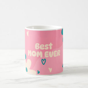 Best Mum Ever Floral Heart Mug