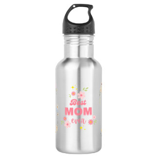 🌸 Best Mum Ever Floral & pastels 532 Ml Water Bottle