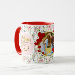 Best Mum Ever Floral Photo Mother's Day Mug