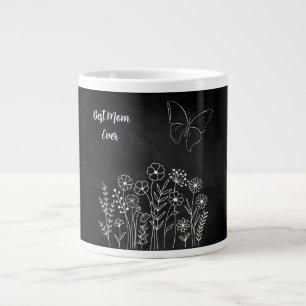 Best Mum Ever, Flowers outline Speciality Mug