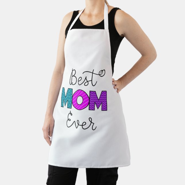 Best Mum Ever Fun Typography Apron (Insitu)