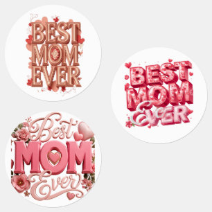 Best Mum Ever Gold 3D Design Elegant Mother’s Da