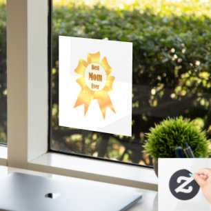 Best mum ever Golden winner award ribbon